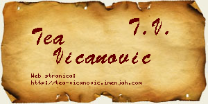 Tea Vicanović vizit kartica